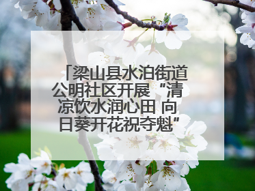 梁山县水泊街道公明社区开展“清凉饮水润心田 向日葵开花祝夺魁”助考活动