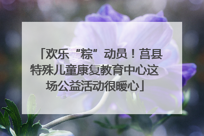 欢乐“粽”动员！莒县特殊儿童康复教育中心这场公益活动很暖心
