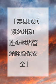 澧县民兵紧急出动 连夜封堵管涌除险保安全