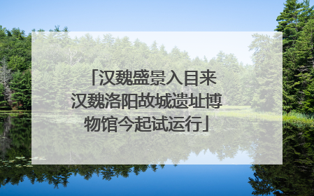 汉魏盛景入目来 汉魏洛阳故城遗址博物馆今起试运行