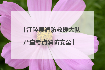 江陵县消防救援大队严查考点消防安全