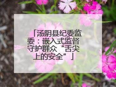 汤阴县纪委监委：嵌入式监督守护群众“舌尖上的安全”