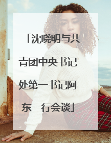 沈晓明与共青团中央书记处第一书记阿东一行会谈