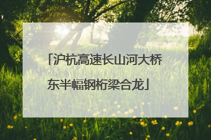 沪杭高速长山河大桥东半幅钢桁梁合龙