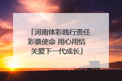河南体彩践行责任彩票使命 用心用情关爱下一代成长
