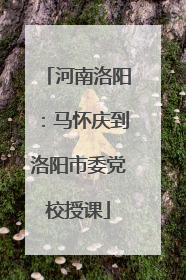 河南洛阳：马怀庆到洛阳市委党校授课