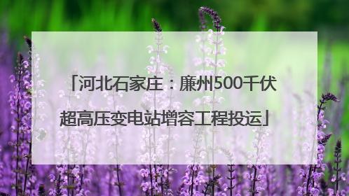 河北石家庄：廉州500千伏超高压变电站增容工程投运