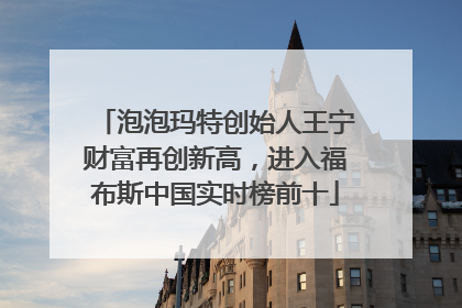 泡泡玛特创始人王宁财富再创新高，进入福布斯中国实时榜前十