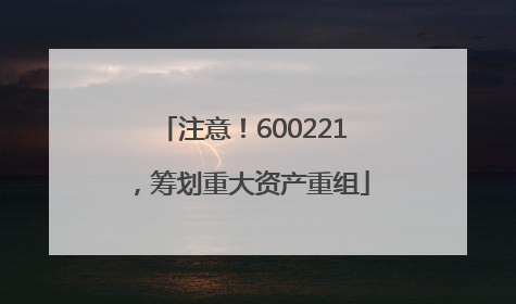 注意！600221，筹划重大资产重组