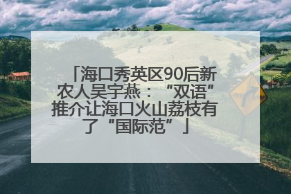 海口秀英区90后新农人吴宇燕：“双语”推介让海口火山荔枝有了“国际范”
