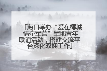 海口举办“爱在椰城 情牵军营”军地青年联谊活动，搭建交流平台深化双拥工作