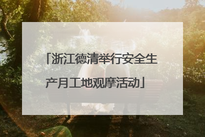 浙江德清举行安全生产月工地观摩活动