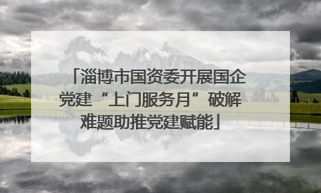 淄博市国资委开展国企党建“上门服务月”破解难题助推党建赋能