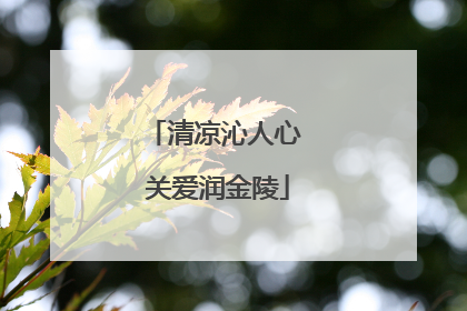 清凉沁人心 关爱润金陵