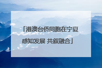港澳台侨同胞在宁夏感知发展 共叙融合