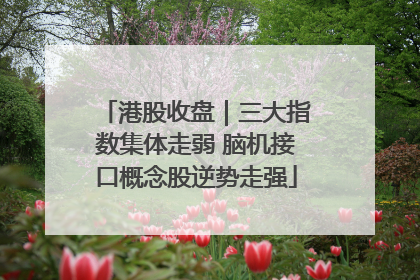 港股收盘｜三大指数集体走弱 脑机接口概念股逆势走强