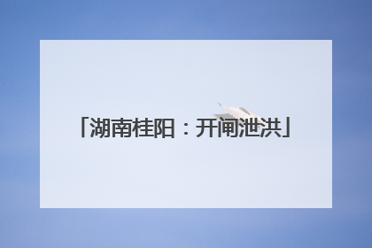 湖南桂阳：开闸泄洪