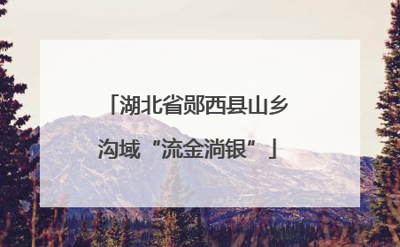 湖北省郧西县山乡沟域“流金淌银”