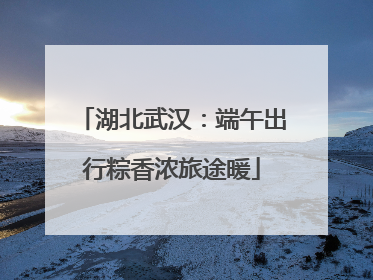 湖北武汉：端午出行粽香浓旅途暖