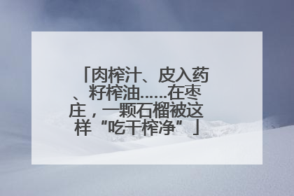 肉榨汁、皮入药、籽榨油……在枣庄，一颗石榴被这样“吃干榨净”