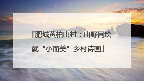 肥城黄柏山村：山野间绘就“小而美”乡村诗画