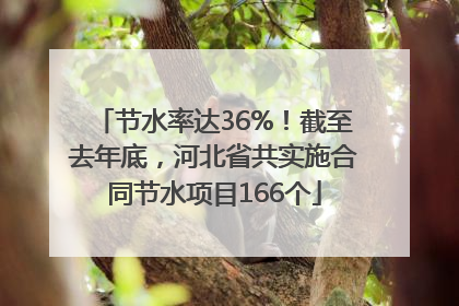 节水率达36%！截至去年底，河北省共实施合同节水项目166个