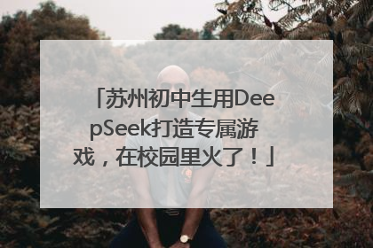 苏州初中生用DeepSeek打造专属游戏，在校园里火了！