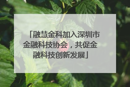 融慧金科加入深圳市金融科技协会，共促金融科技创新发展