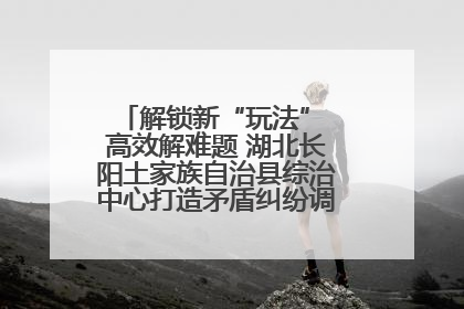 解锁新“玩法” 高效解难题 湖北长阳土家族自治县综治中心打造矛盾纠纷调处“终点站”