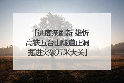 进度条刷新 雄忻高铁五台山隧道正洞掘进突破万米大关