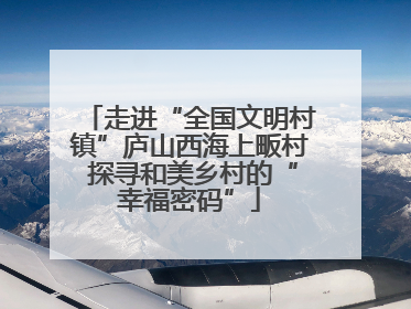 走进“全国文明村镇”庐山西海上畈村 探寻和美乡村的“幸福密码”