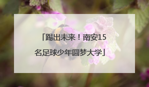 踢出未来！南安15名足球少年圆梦大学