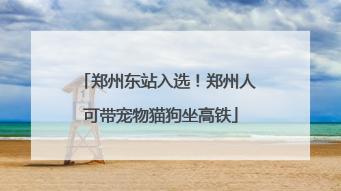 郑州东站入选！郑州人可带宠物猫狗坐高铁