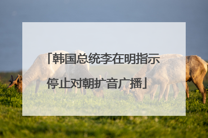 韩国总统李在明指示停止对朝扩音广播