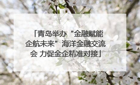青岛举办“金融赋能 企航未来”海洋金融交流会 力促金企精准对接