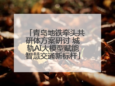 青岛地铁牵头共研体方案研讨 城轨AI大模型赋能智慧交通新标杆