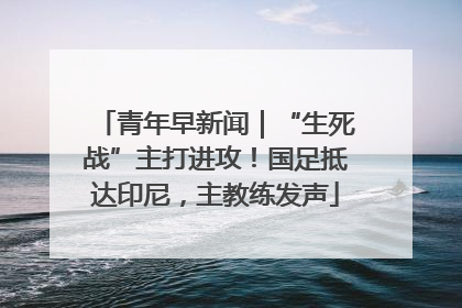 青年早新闻｜“生死战”主打进攻！国足抵达印尼，主教练发声