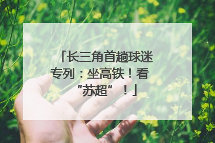 长三角首趟球迷专列：坐高铁！看“苏超”！
