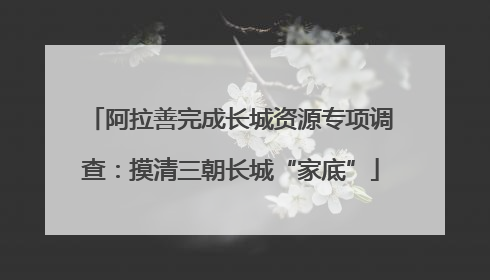 阿拉善完成长城资源专项调查：摸清三朝长城“家底”