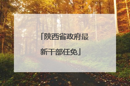 陕西省政府最新干部任免