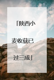 陕西小麦收获已过三成