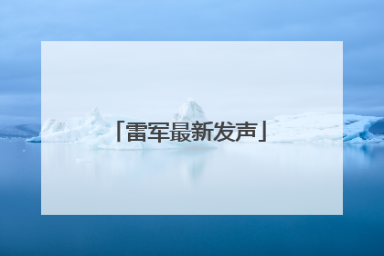 雷军最新发声