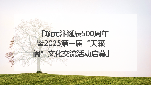 项元汴诞辰500周年暨2025第三届“天籁阁”文化交流活动启幕