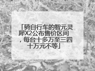 骑自行车的智元灵犀X2公布售价区间，每台十多万至三四十万元不等