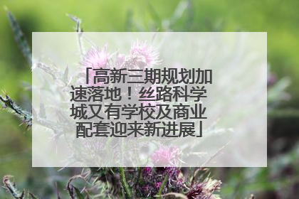 高新三期规划加速落地！丝路科学城又有学校及商业配套迎来新进展