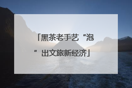 黑茶老手艺“泡”出文旅新经济
