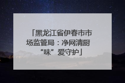 黑龙江省伊春市市场监管局：净网清厨 “味”爱守护