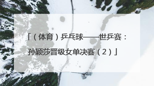 （体育）乒乓球——世乒赛：孙颖莎晋级女单决赛（2）