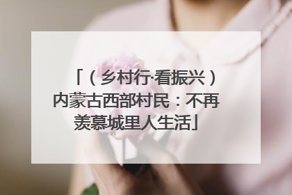 （乡村行·看振兴）内蒙古西部村民：不再羡慕城里人生活