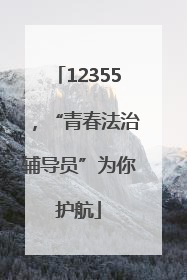 12355，“青春法治辅导员”为你护航